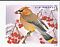Cedar Waxwing Bombycilla cedrorum  2016 Songbirds in snow 5x4v booklet, sa
