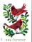 Northern Cardinal Cardinalis cardinalis  2025 Holiday Cheer stamps 5x4v booklet, sa