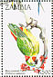 Blue-crowned Hanging Parrot Loriculus galgulus  1998 Parrots Sheet